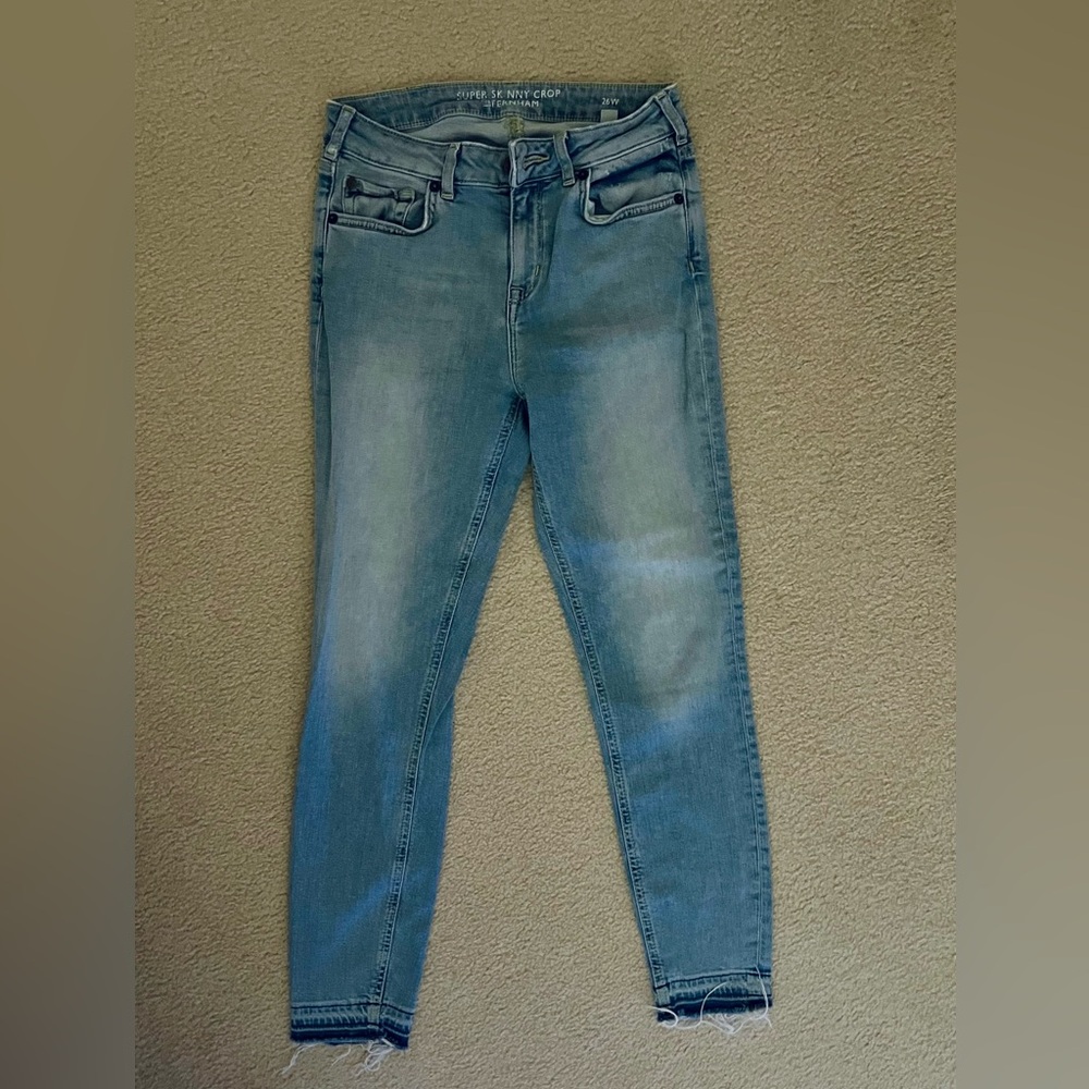 Jack Wills super skinny crop light wash jeans